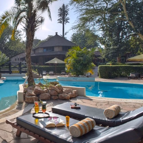 swimming pool at sarova mara game camp